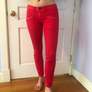 Free People Red Jeans